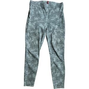 SPANX Jean-ish Ankle Leggings Green Camo Size XL